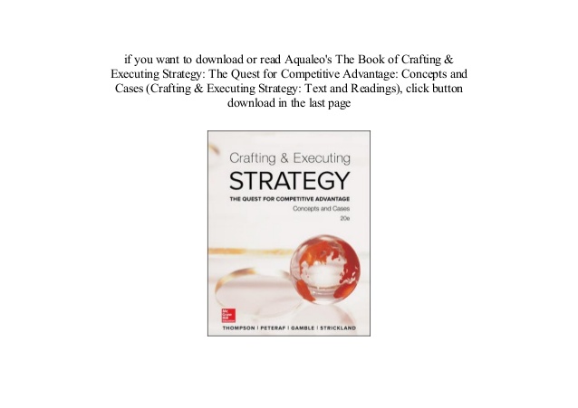 Crafting And Executing Strategy Ebook